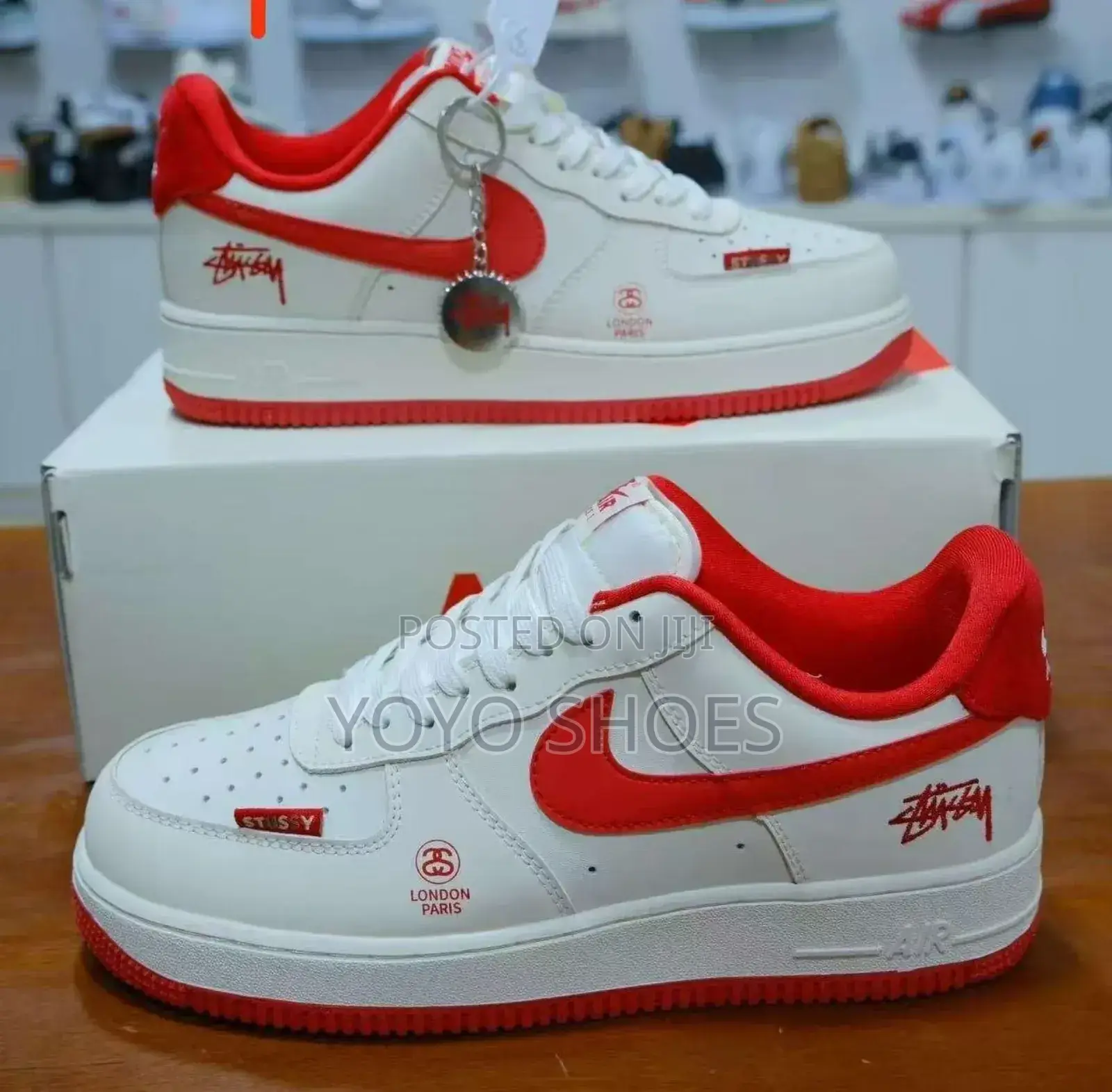 Nike Air Force 1 Low Stussy Red Fashion Sneaker