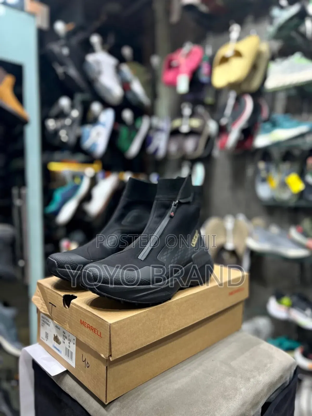 New Arrival Men's High Water Proof Triple Black Fashion Boots