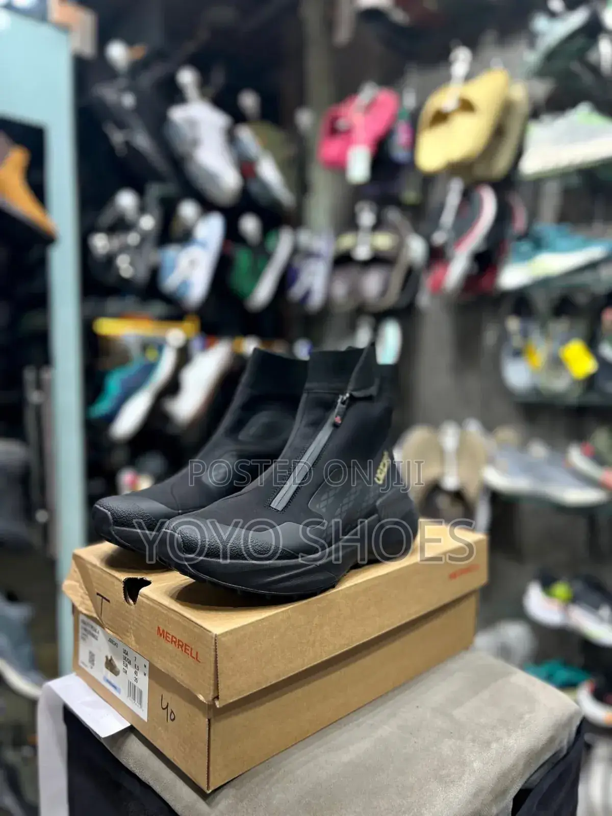 New Arrival Men's High Water Proof Triple Black Fashion Boots