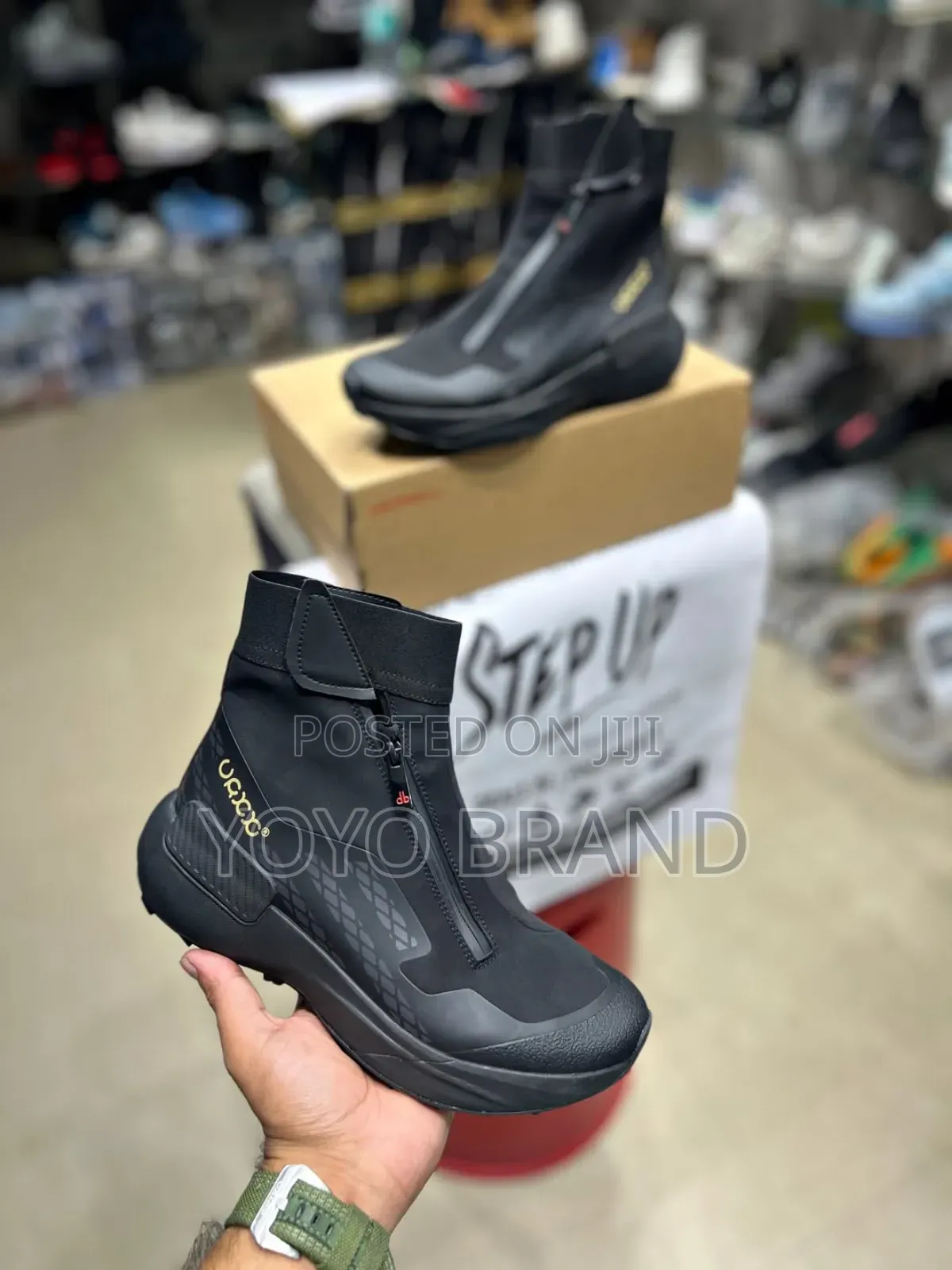 New Arrival Men's High Water Proof Triple Black Fashion Boots