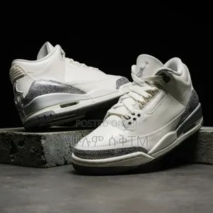 Air Jordan 3 Retro 'Sail/Cement Grey' Mid Men's Shoes