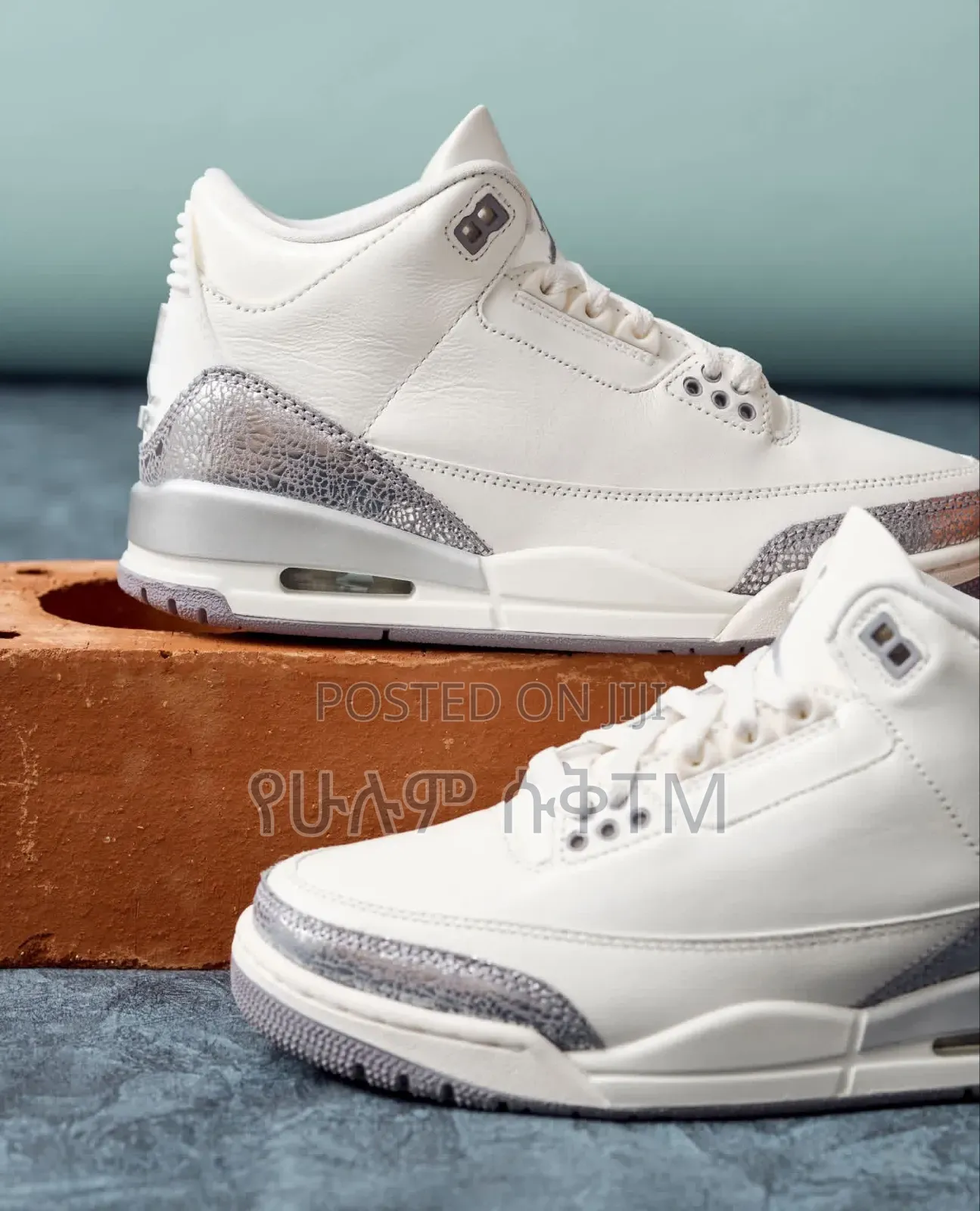 Air Jordan 3 Retro 'Sail/Cement Grey' Mid Men's Shoes