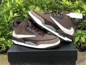 Nike Air Jordan 3 Retro X Travis Scott 'Mocha' Men's Mid Boots Shoes