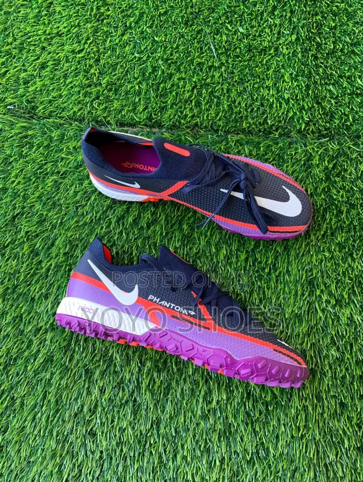 Nike Phantom Gt2 Acadamy Tf Navy Purple Futsal Soccer Cleats
