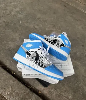 Air Jordan 1 Mid Gs 'School Game Winner' 'White/Uni Blue' Men's Shoes