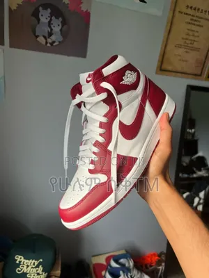 Air Jordan 1 Retro High 'Artisnal Red' "Team Red" Men's Shoes