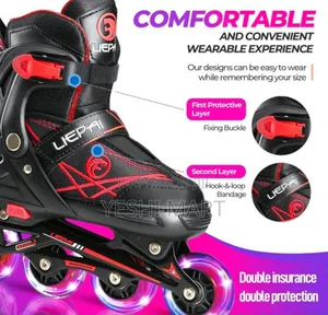 Inline Roller Skates With Flashing Pu Wheels, Fashion Minimalist Mu