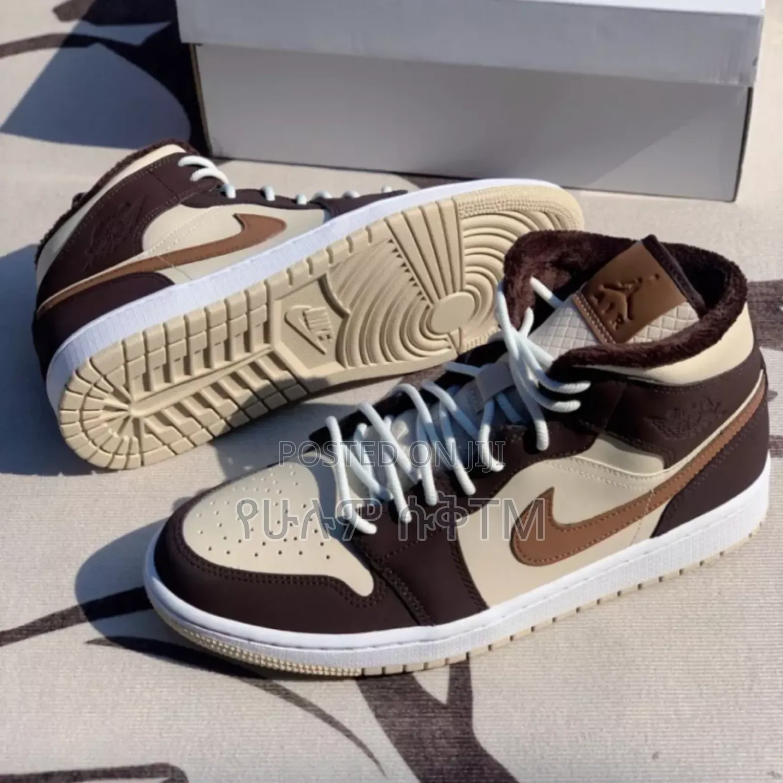 Air Jordan 1 High Og 'Brown Basalt Oatmeal' Men's Boots Shoes