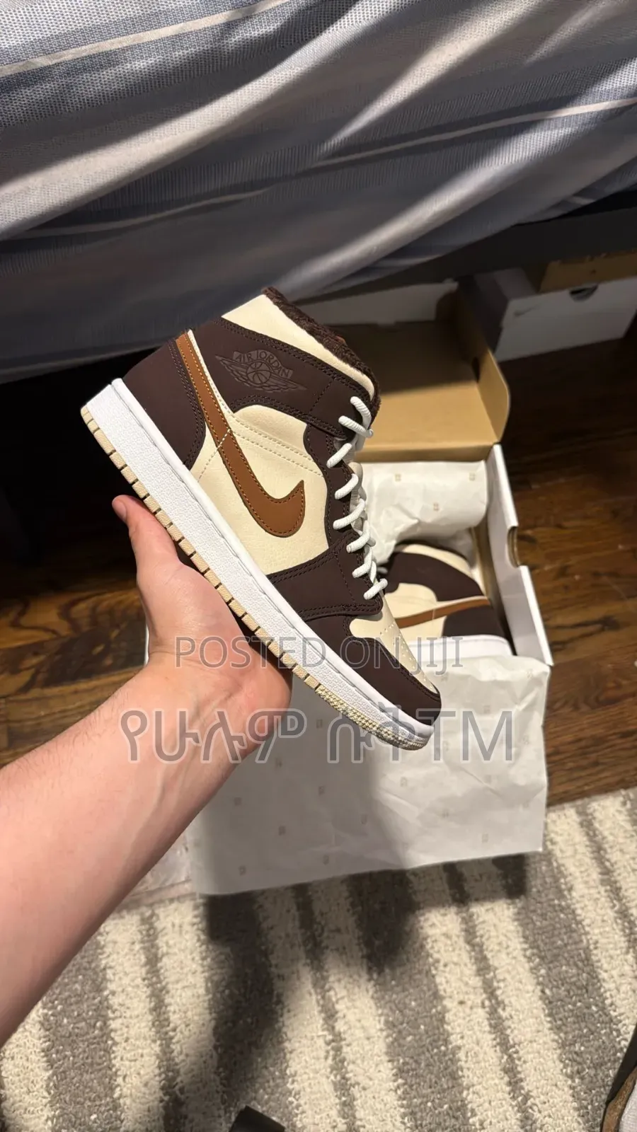 Air Jordan 1 High Og 'Brown Basalt Oatmeal' Men's Boots Shoes