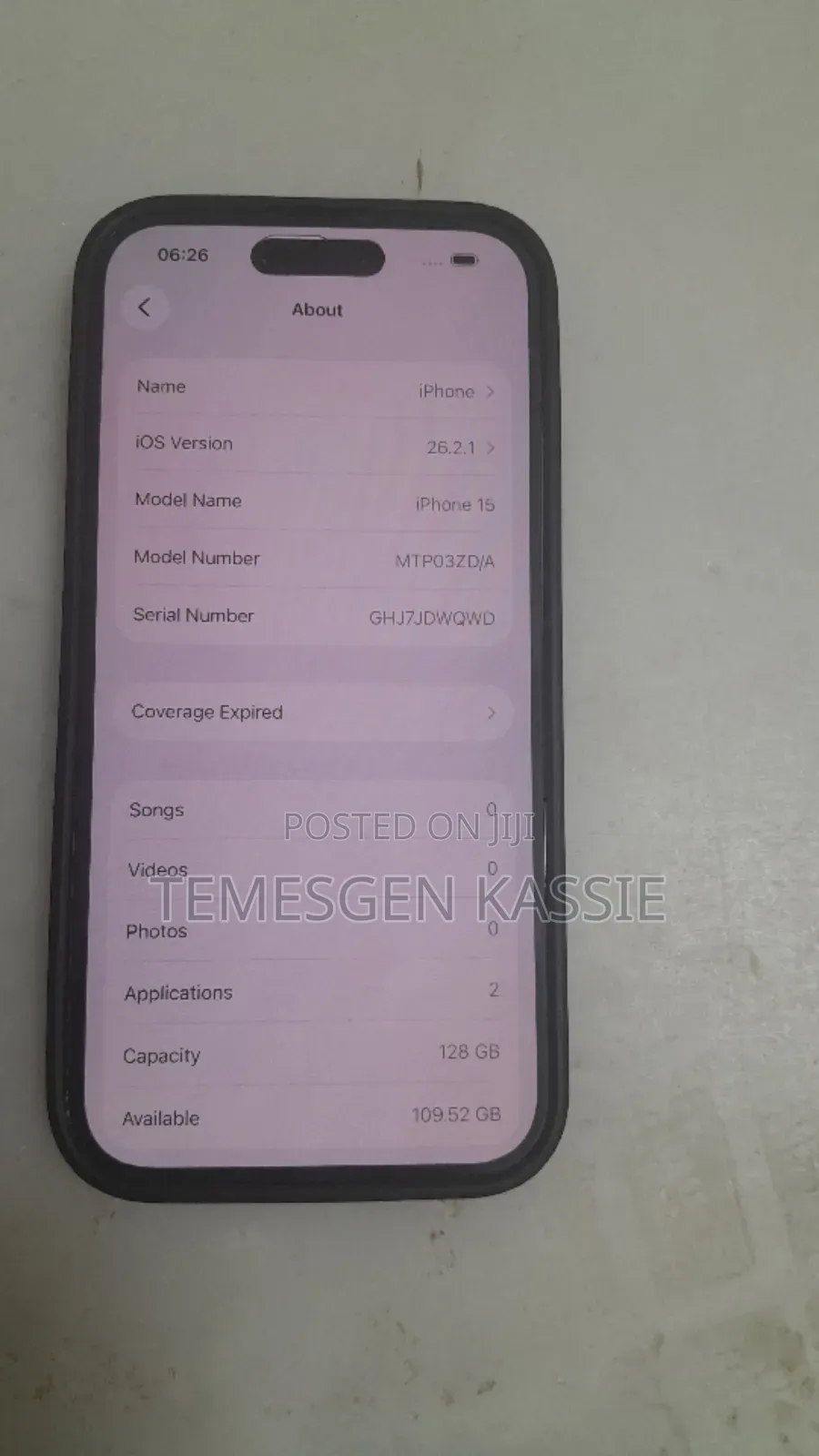 New Apple iPhone 15 128 GB Black