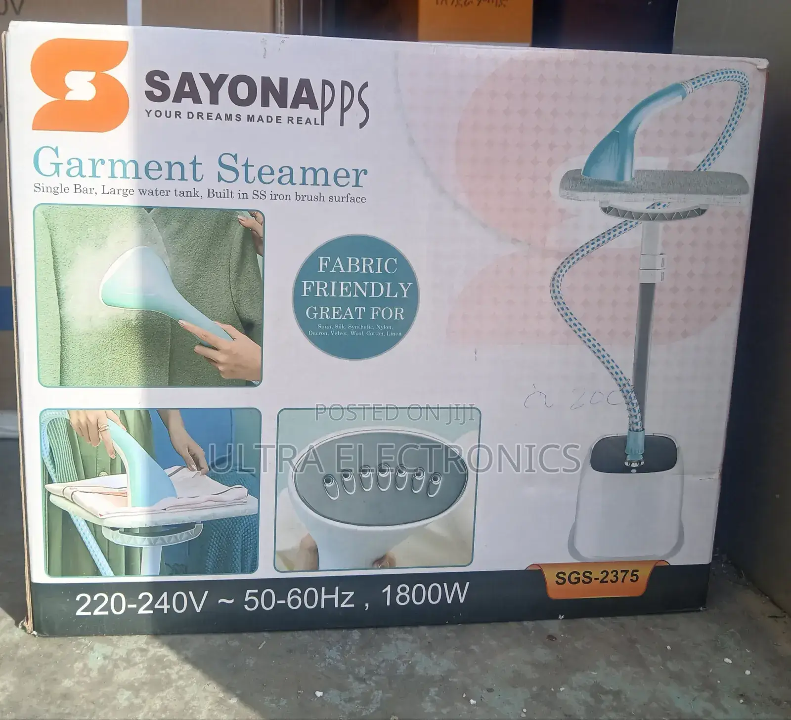 Sayona SGS-2375 Garment Steamer (Right) and the SGS-2374 Model