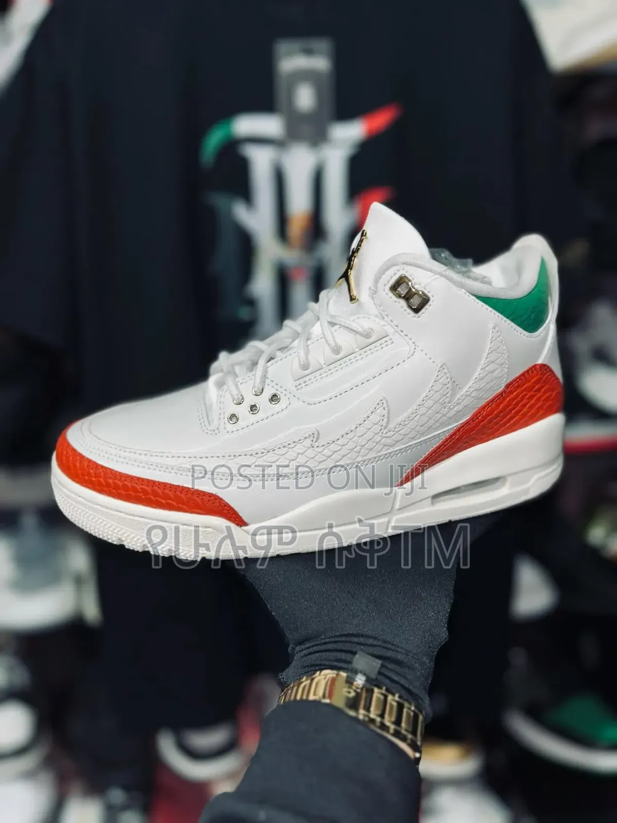 Air Jordan 3 Retro "Vuelo" 'Summit White/Pin Green' Men's Shoes