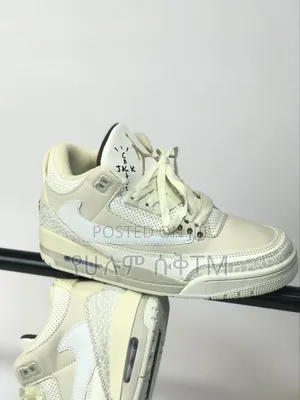 Air Jordan 3 Retro X Travis Scott 'Sail/Pale Ivory' Mid Men's Shoes