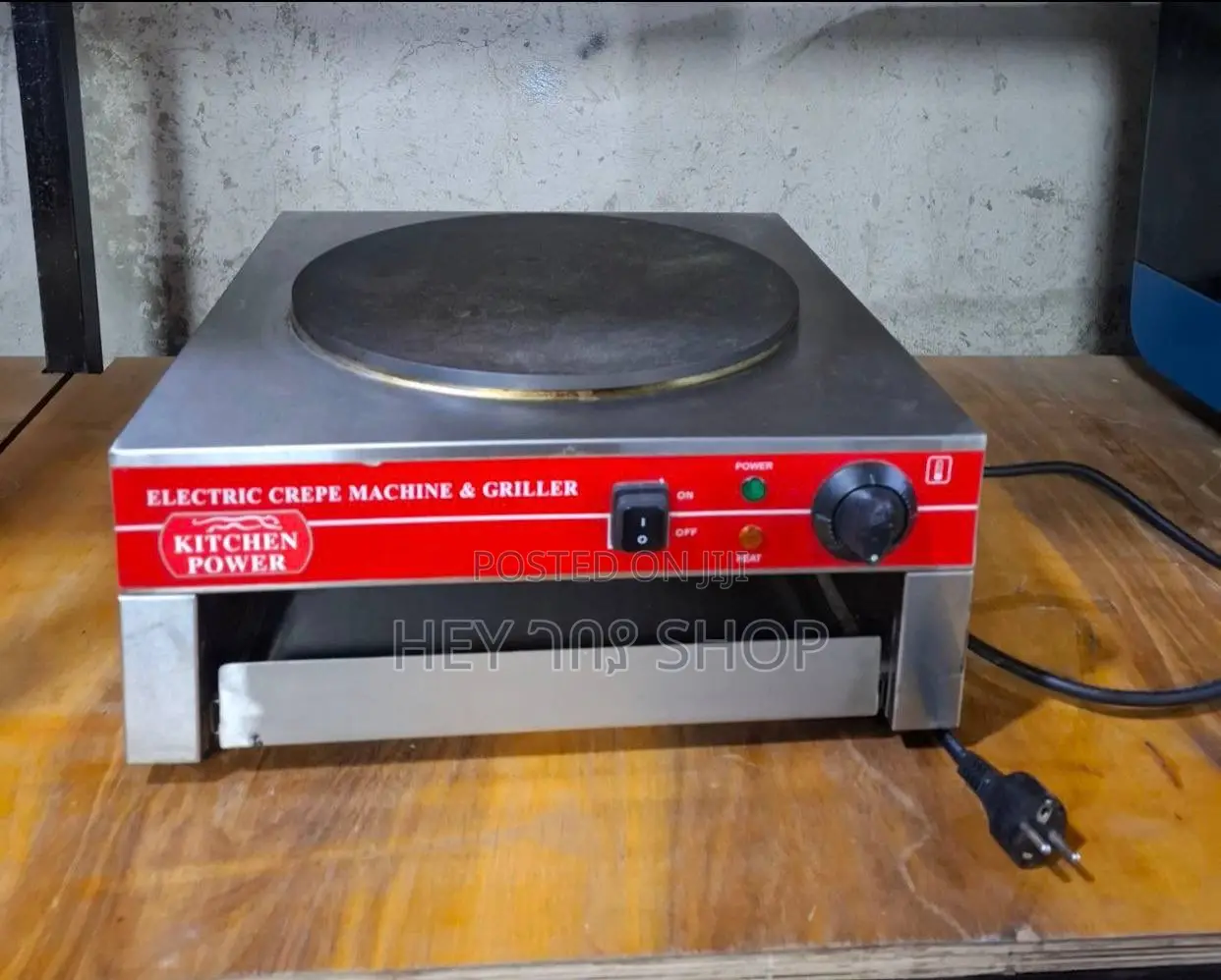 Kitchen Power Electric Crepe Machine Griller /ኤሌክትሪክ ክሬፕ ማሽን እና ግሪለር
