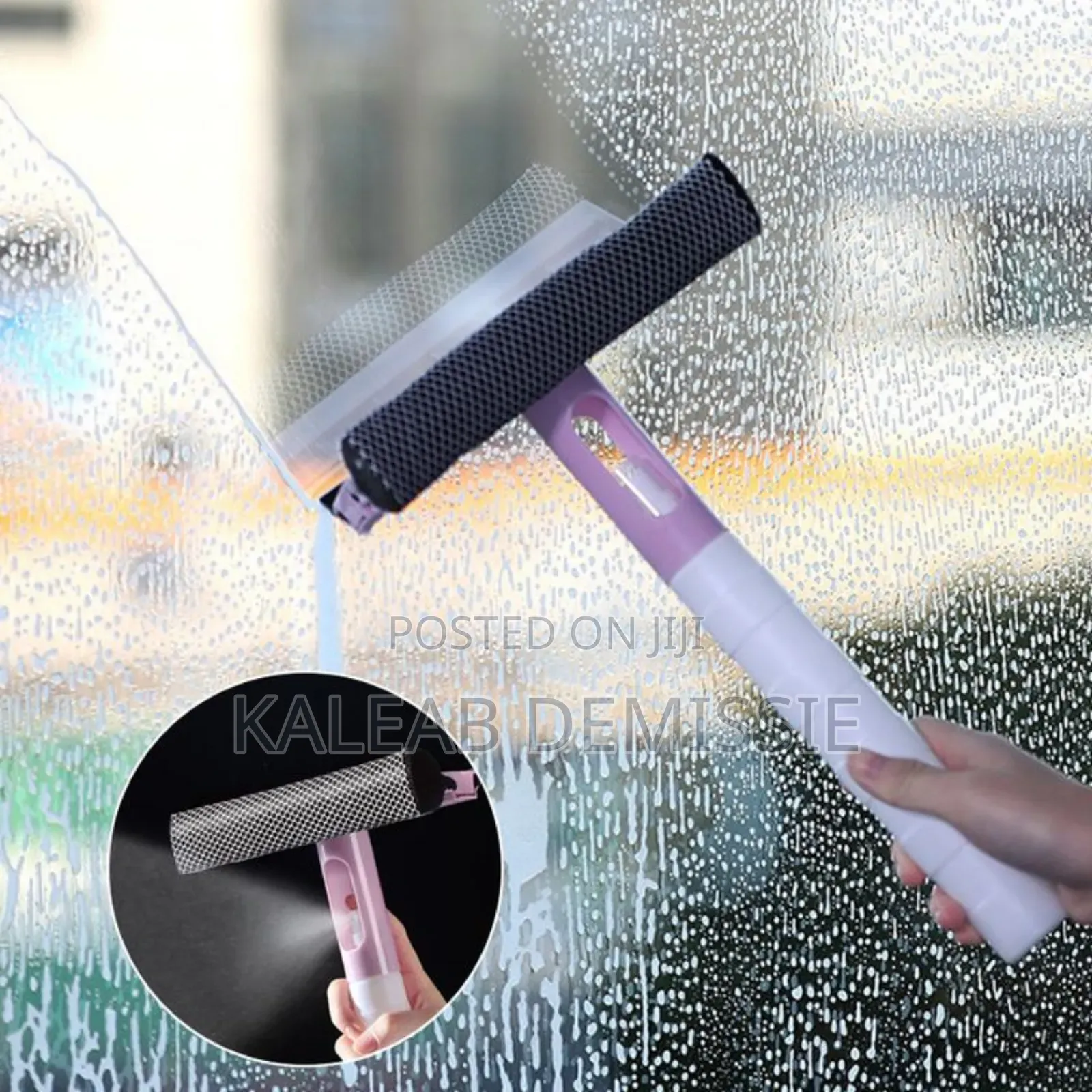 3 in 1 Window Mirror Cleaning Brush ውሃ መርጫ ማሻ ብሩሽ ያለው የመስታወት ማጠቢያ