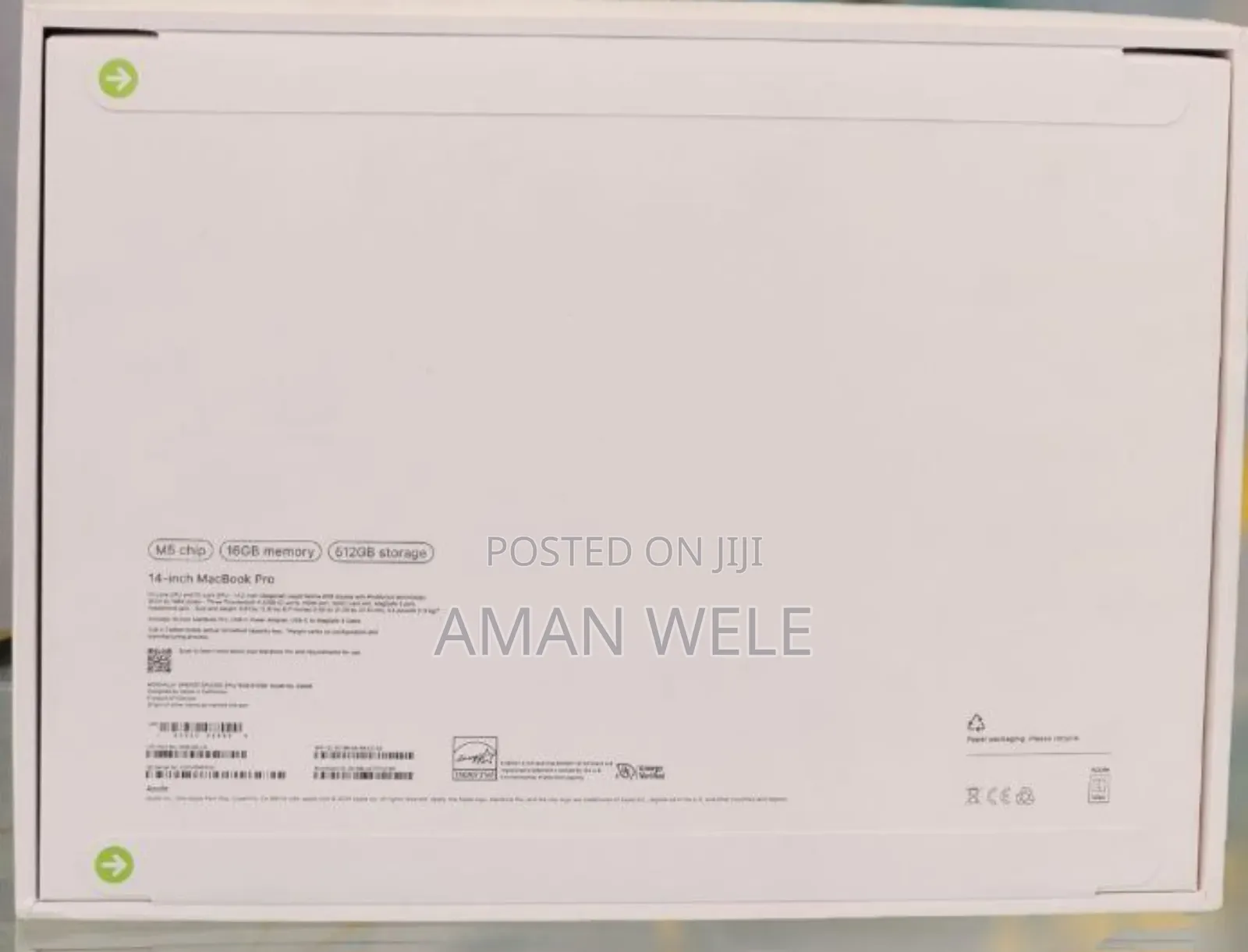 New Laptop Apple Macbook Pro 2025 M5 14-Inch 16GB Apple M5 SSD 512GB