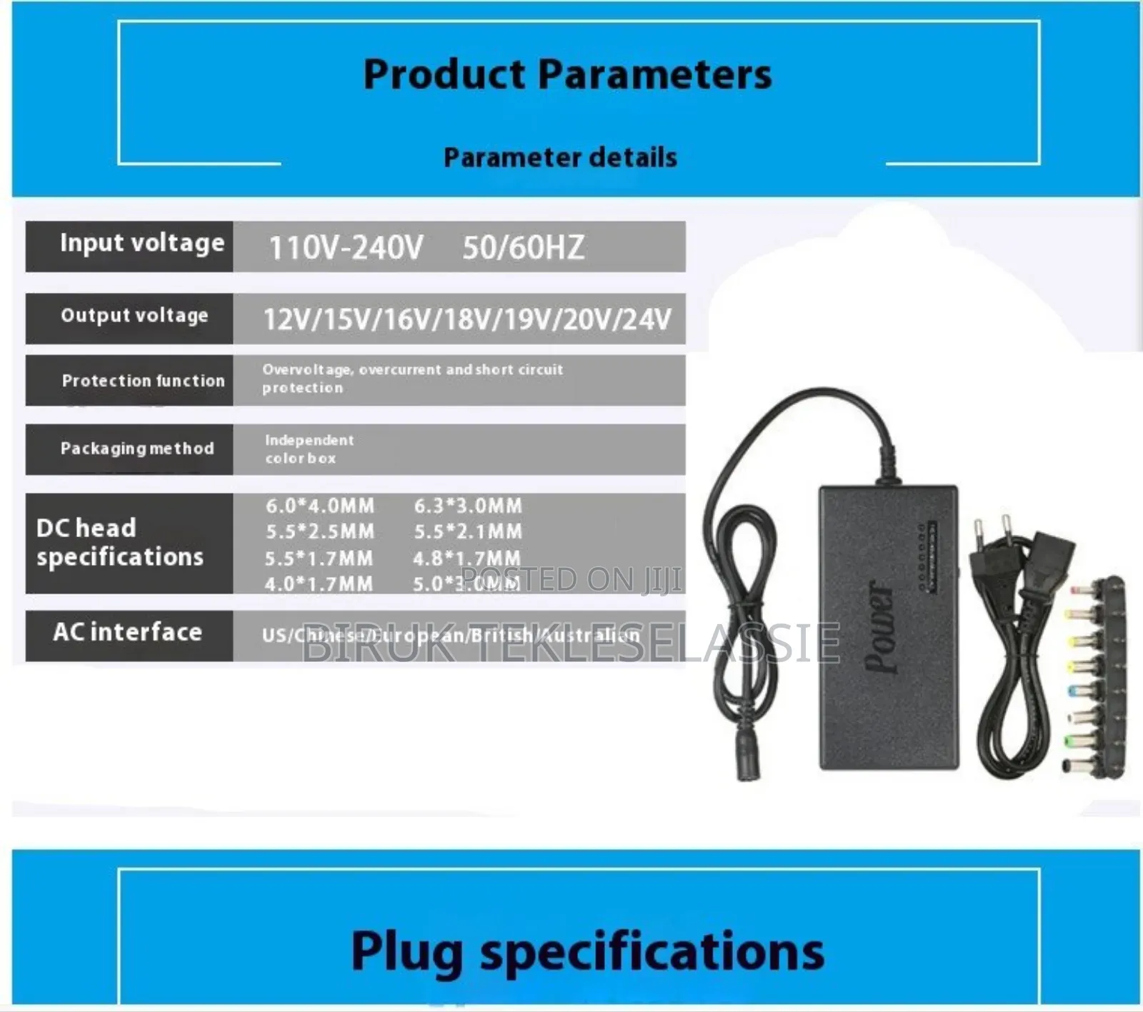 Adjustable Multifunctional Power Adapter 96w 12v-24v 4a 5a