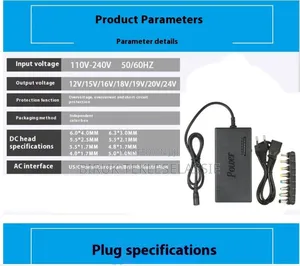 Adjustable Multifunctional Power Adapter 96w 12v-24v 4a 5a
