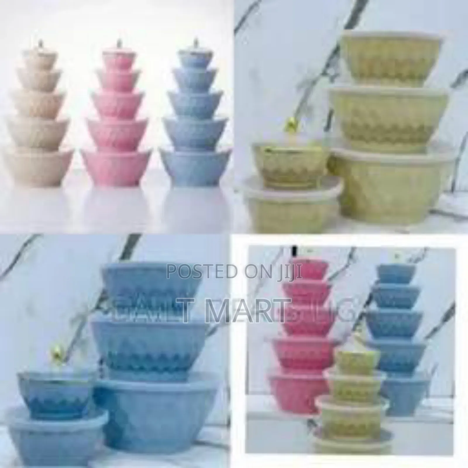 5 PCS Plastic Mixing Bowl