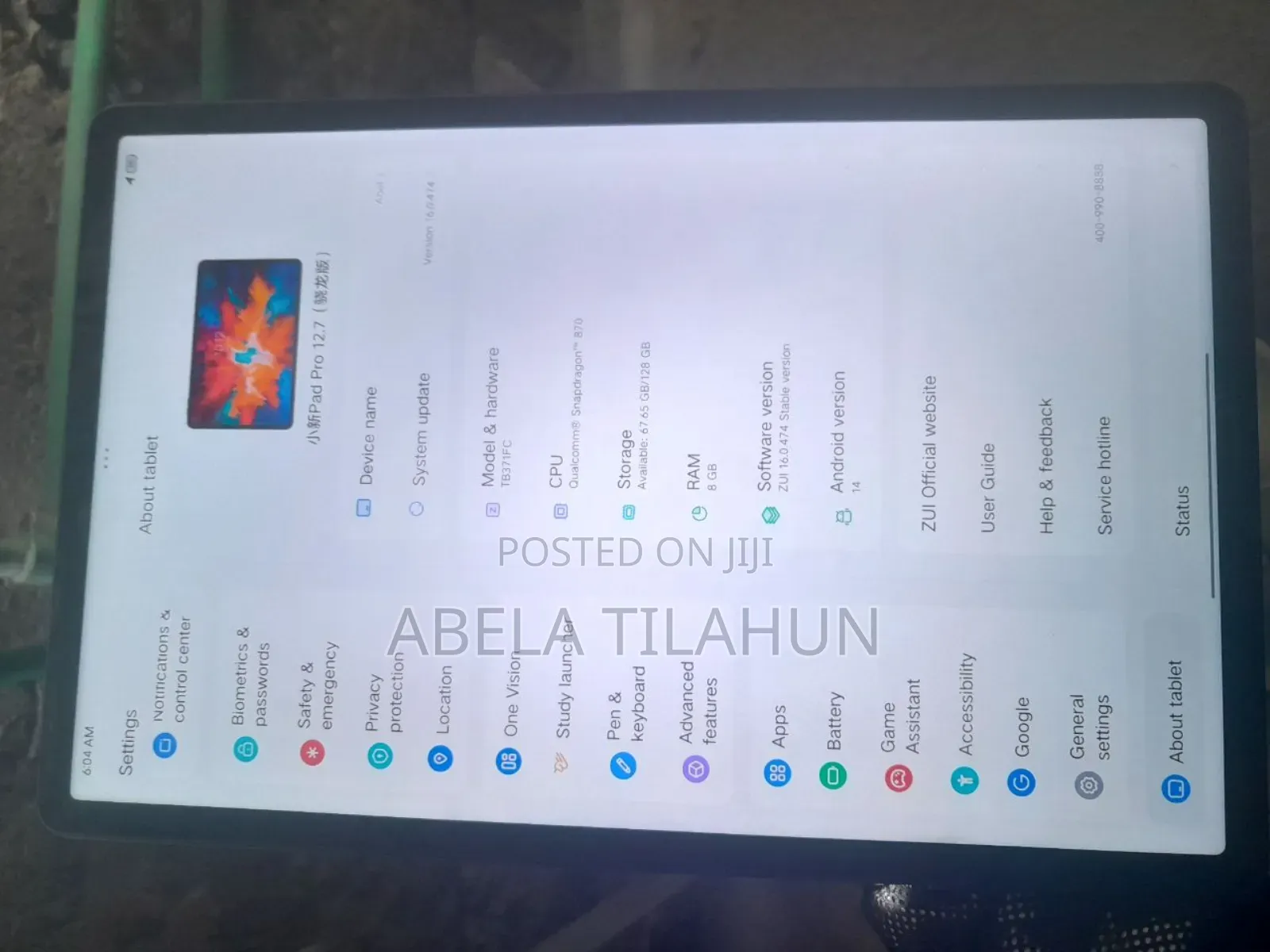 New Lenovo Pad Pro 128 GB Black