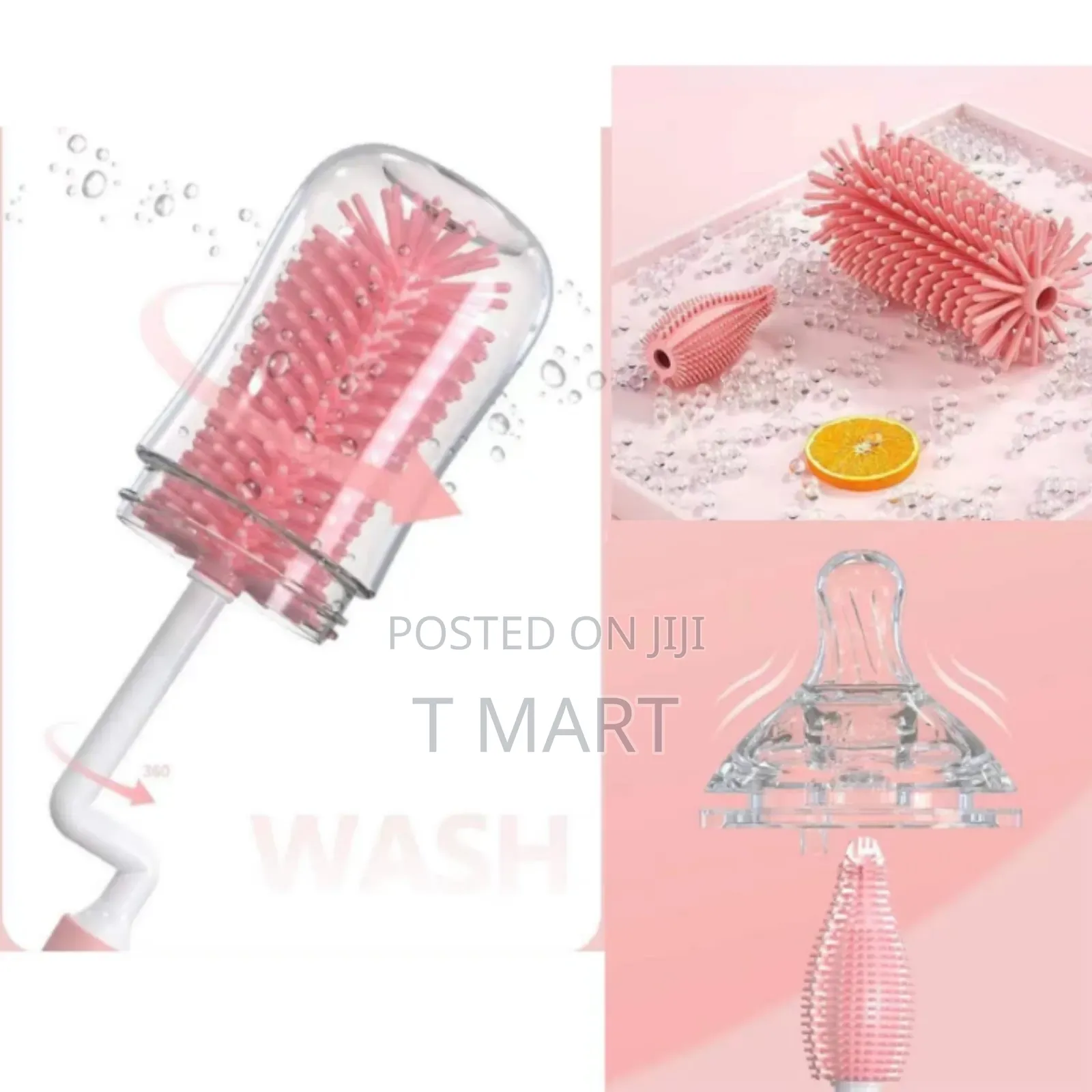 3-in-1 Silicone Baby Bottle Cleaning Brush Set