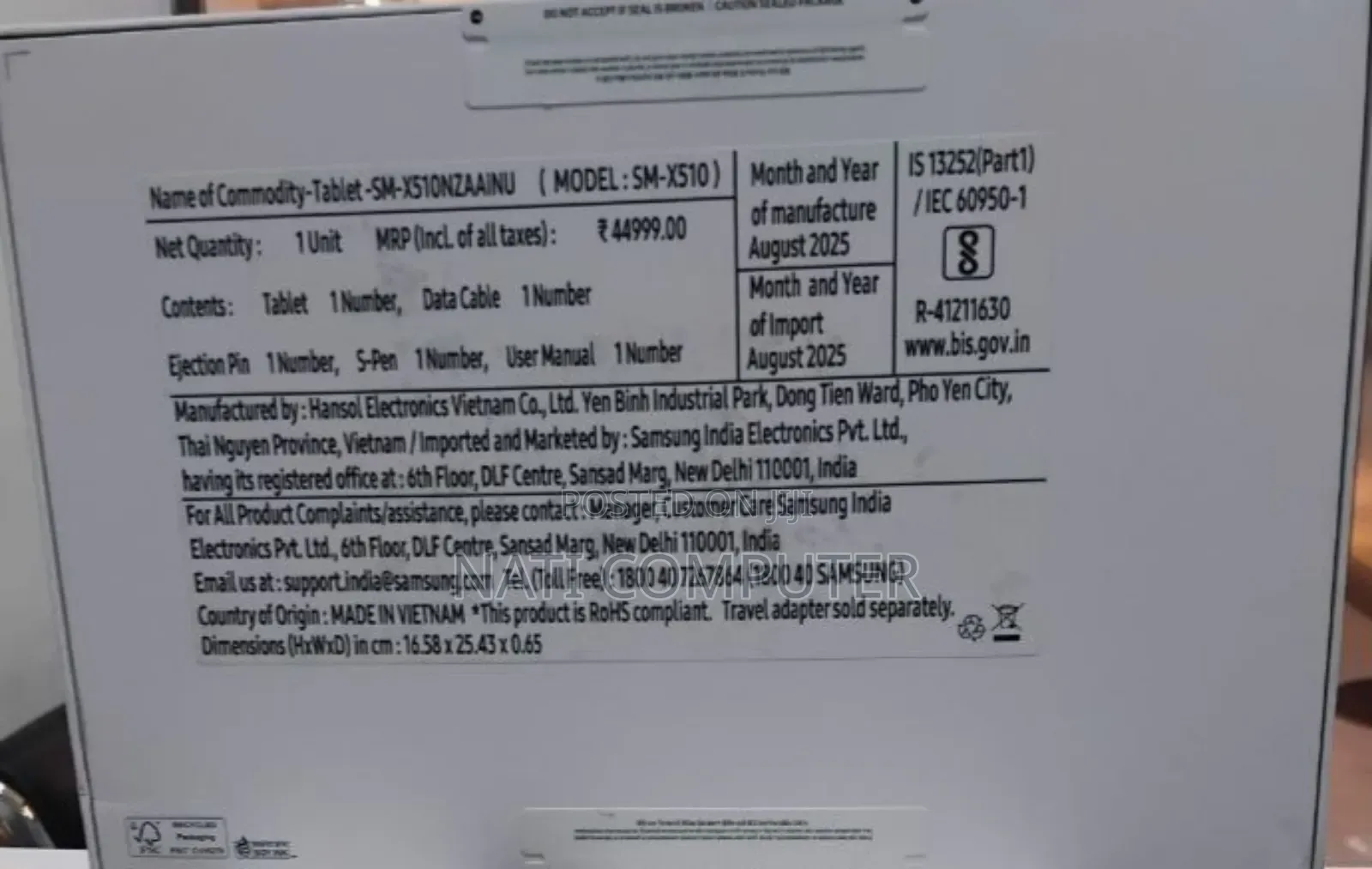 New Samsung Galaxy Tab S9 FE 128 GB