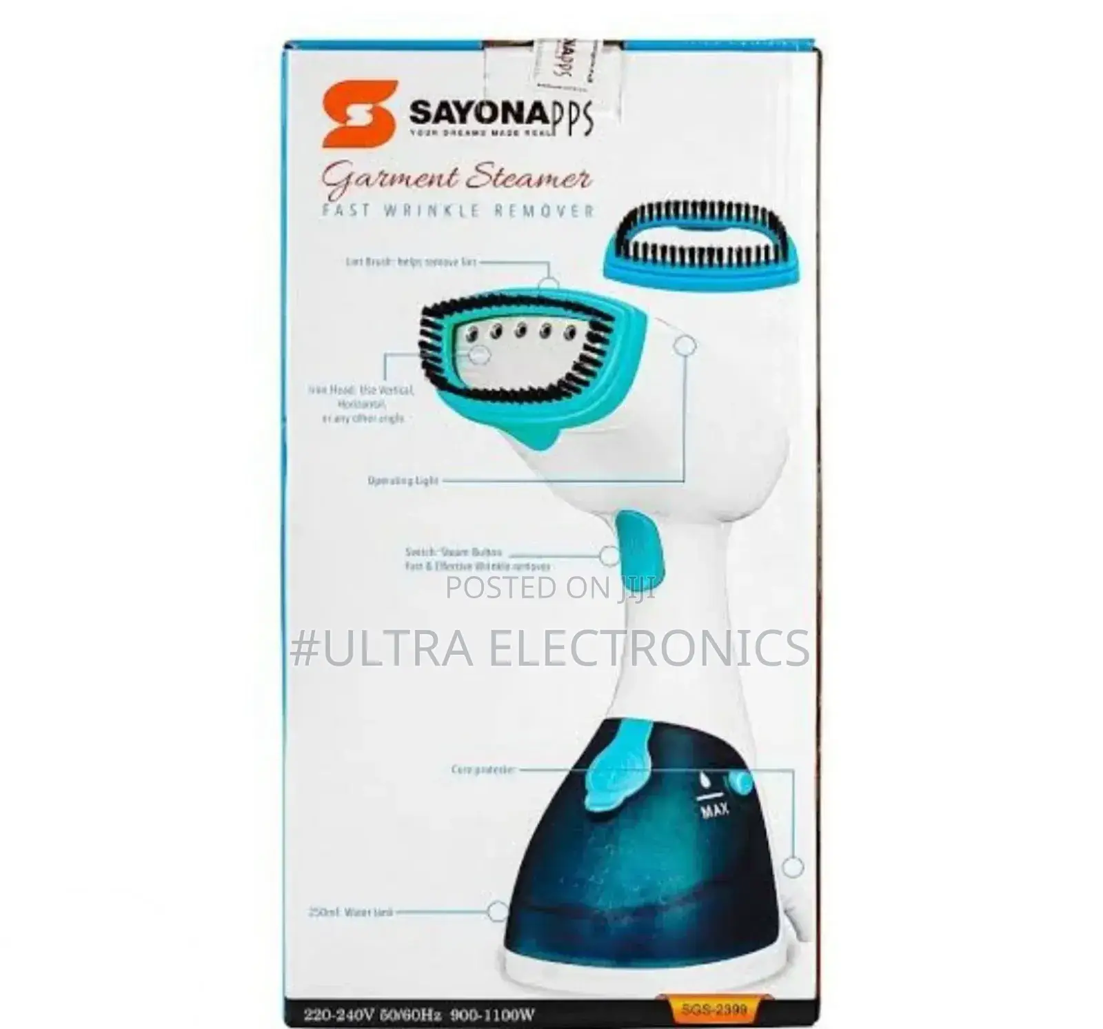 Sayona PPS Handheld Garment Steamer. Key Features Include