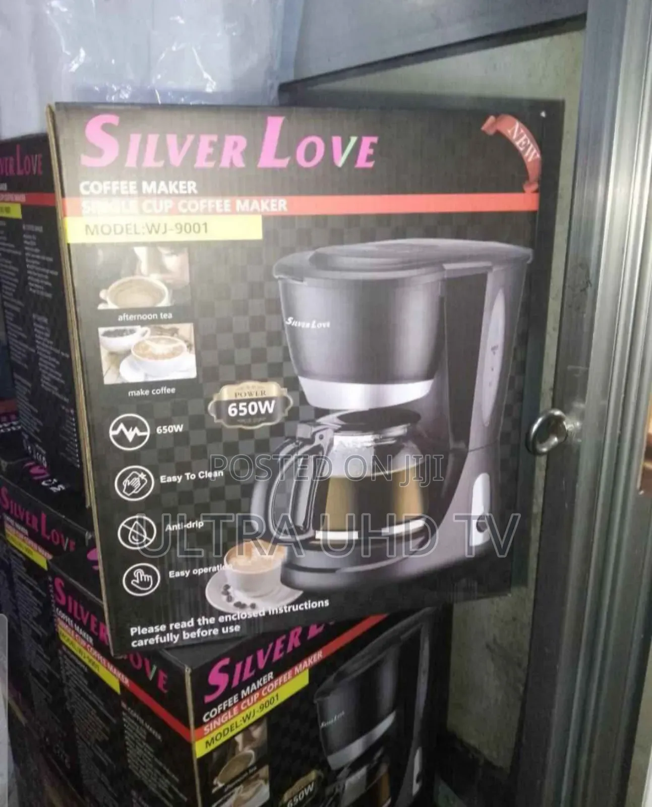 Silver Love Coffee Maker, Model Number Wj-9001.