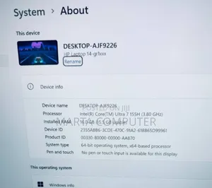 New Laptop HP Stream Notebook 16GB Intel Core Ultra 7 SSD 512GB