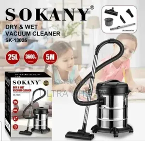 Sokany Sk-13025 Drum Vacuum Cleaner.It Has a Powerful 3600-Watt Motor.
