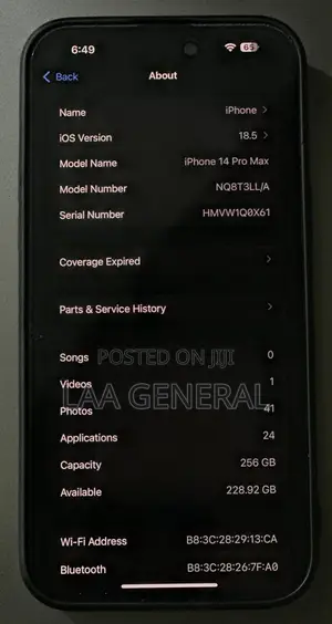 New Apple iPhone 14 Pro Max 256 GB Black