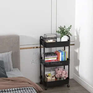 3-Tier Rolling Kitchen Storage Trolley Cart With Wheels