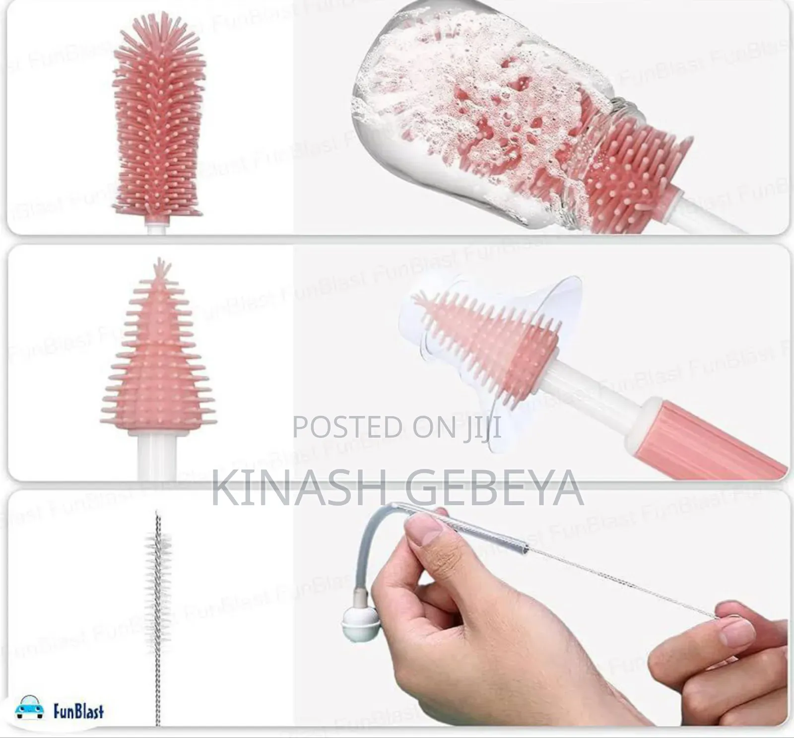 3pcs Baby Bottle Cleaning Brush