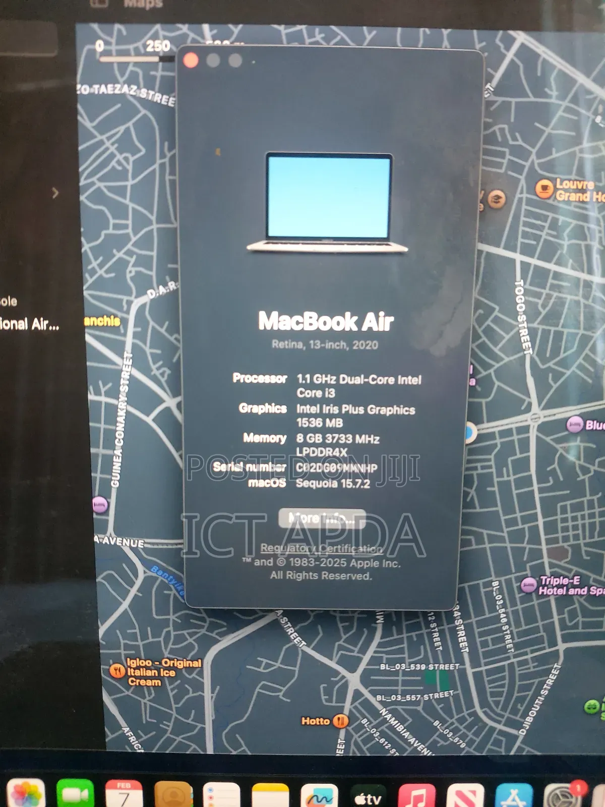 Laptop Apple MacBook Air 2020 M1 8GB Apple M1 SSD 256GB