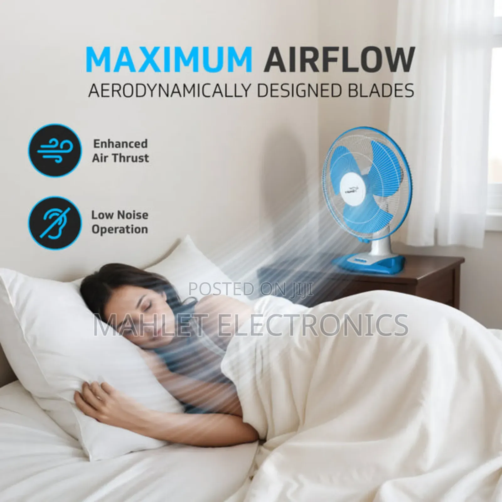 Table Fan ተንቀሳቃሽ ቬንትሌተር