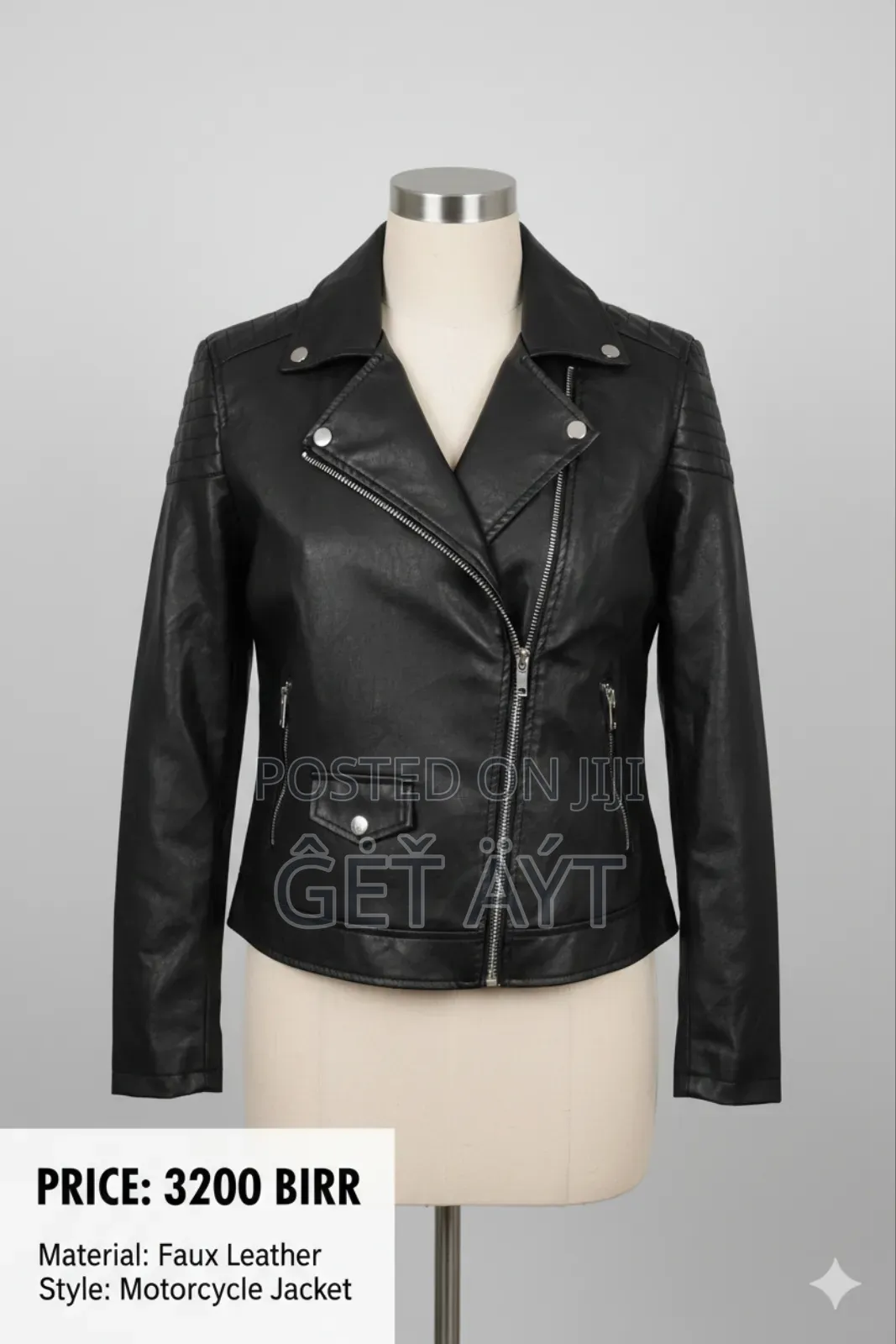 Premium Men's Faux Leather Motorcycle Jacket -