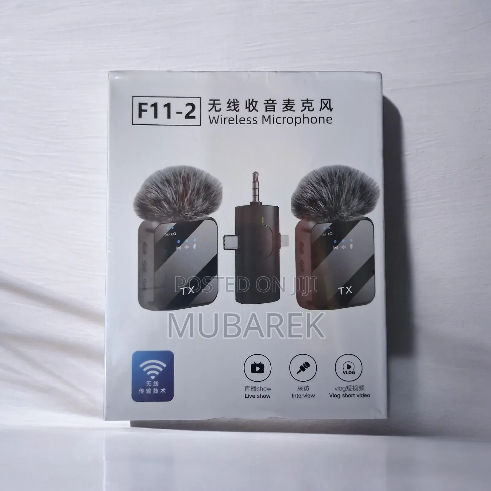 F11-2 Wireless Microphone: 50m Range Dual Receiver