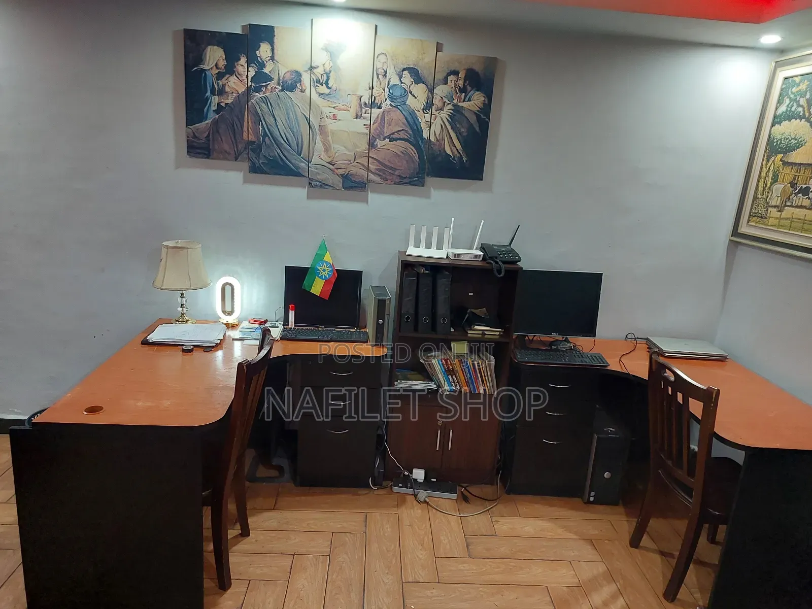 Table ጠረፔዛ (L Shape Computer Desk)