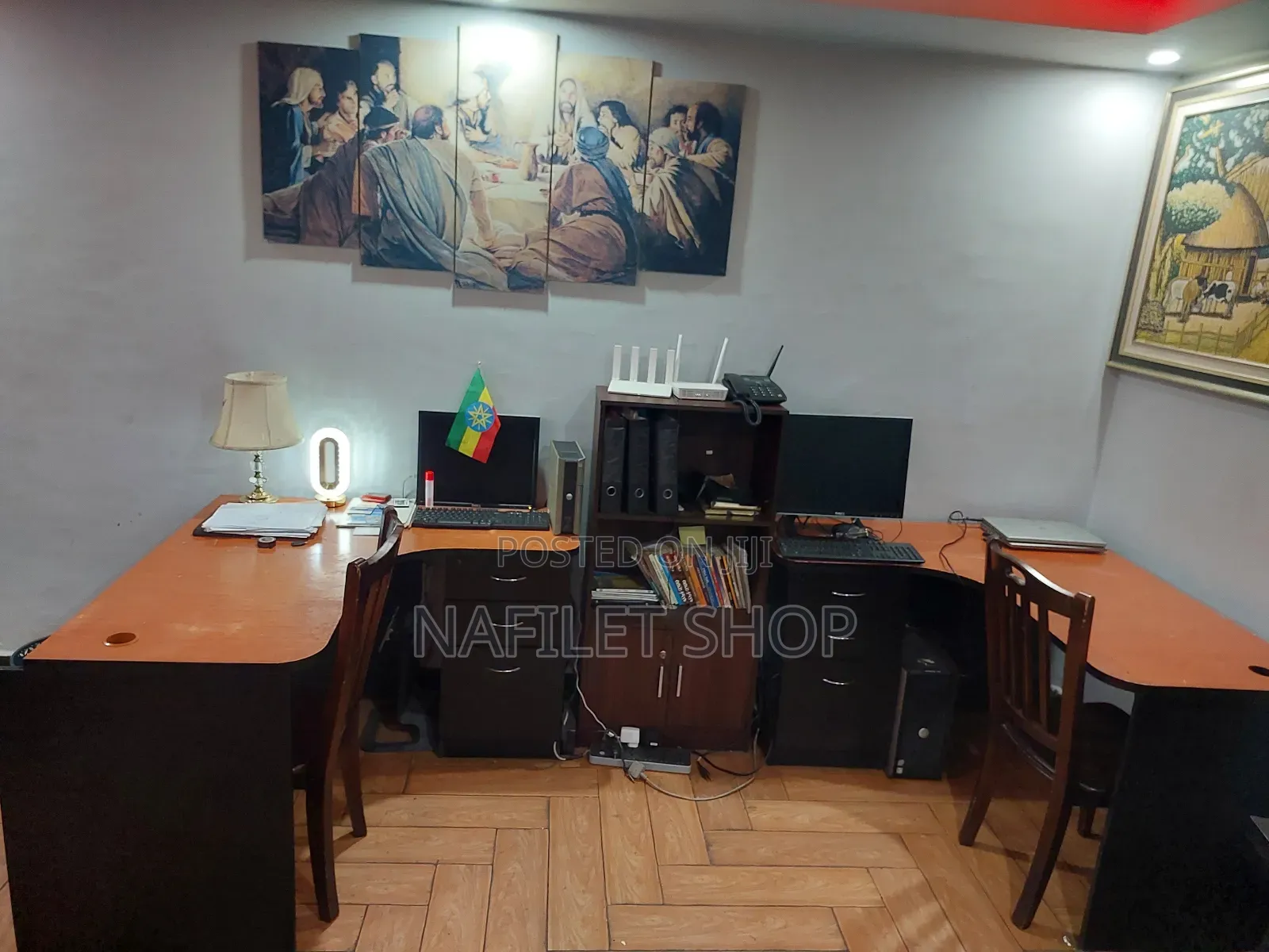 Table ጠረፔዛ (L Shape Computer Desk)