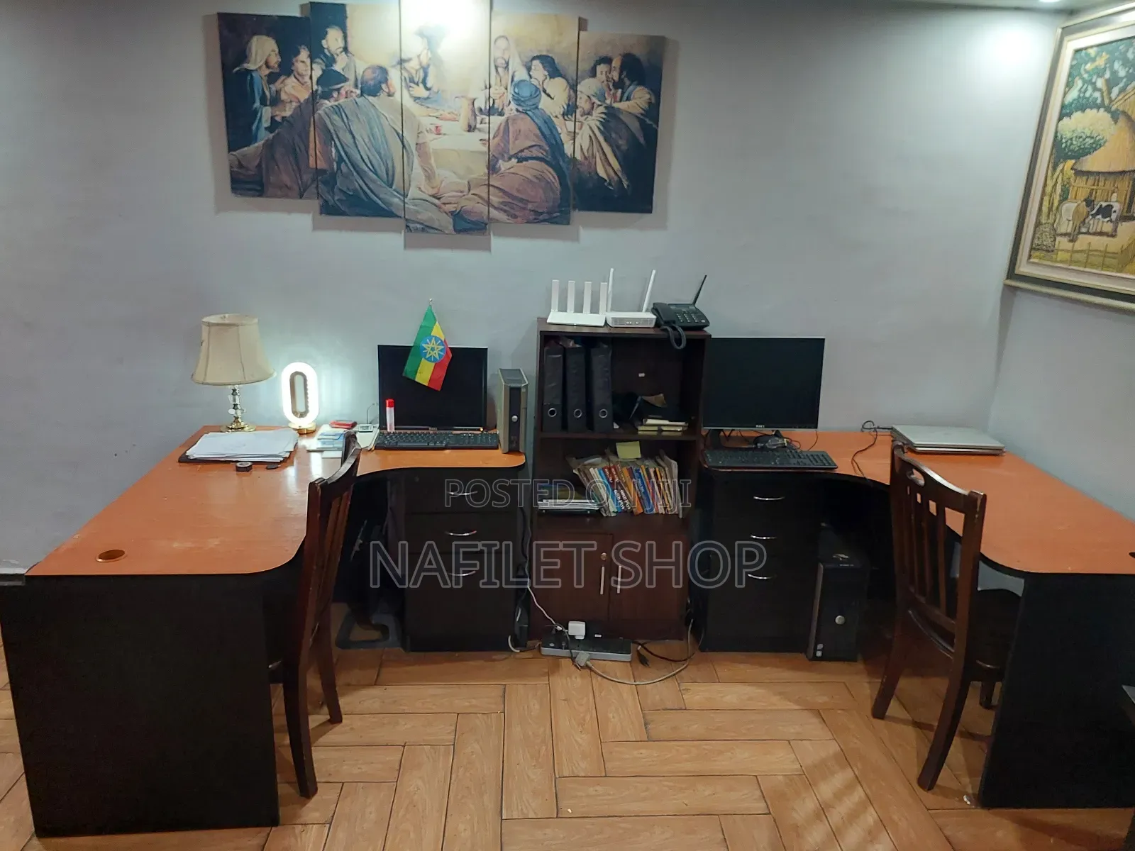 Table ጠረፔዛ (L Shape Computer Desk)