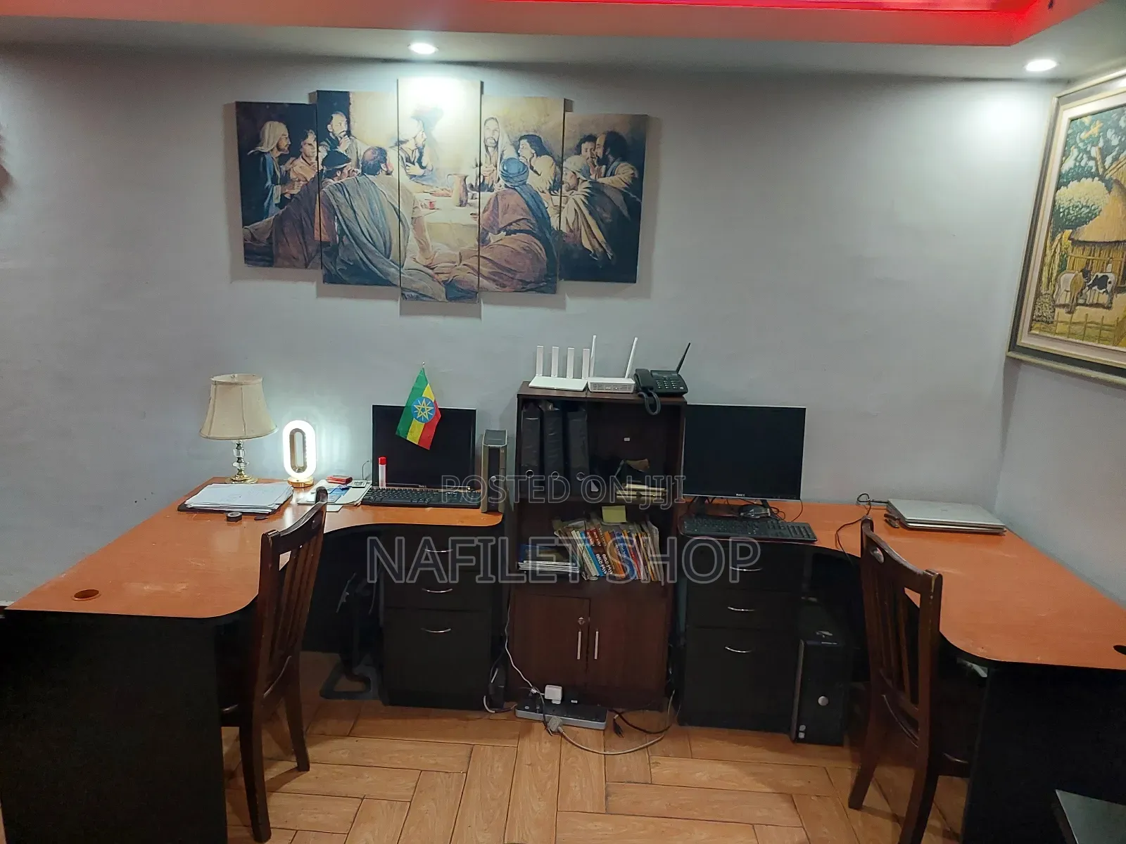 Table ጠረፔዛ (L Shape Computer Desk)