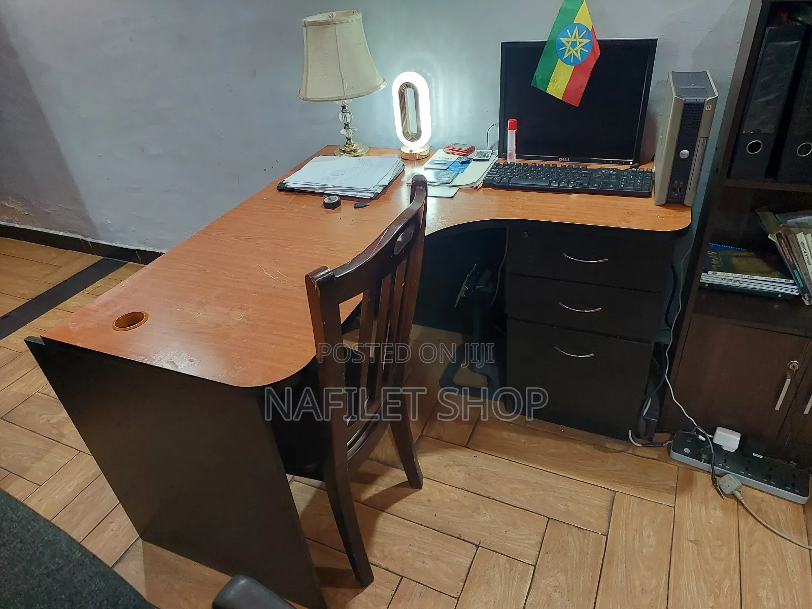 Table ጠረፔዛ (L Shape Computer Desk)