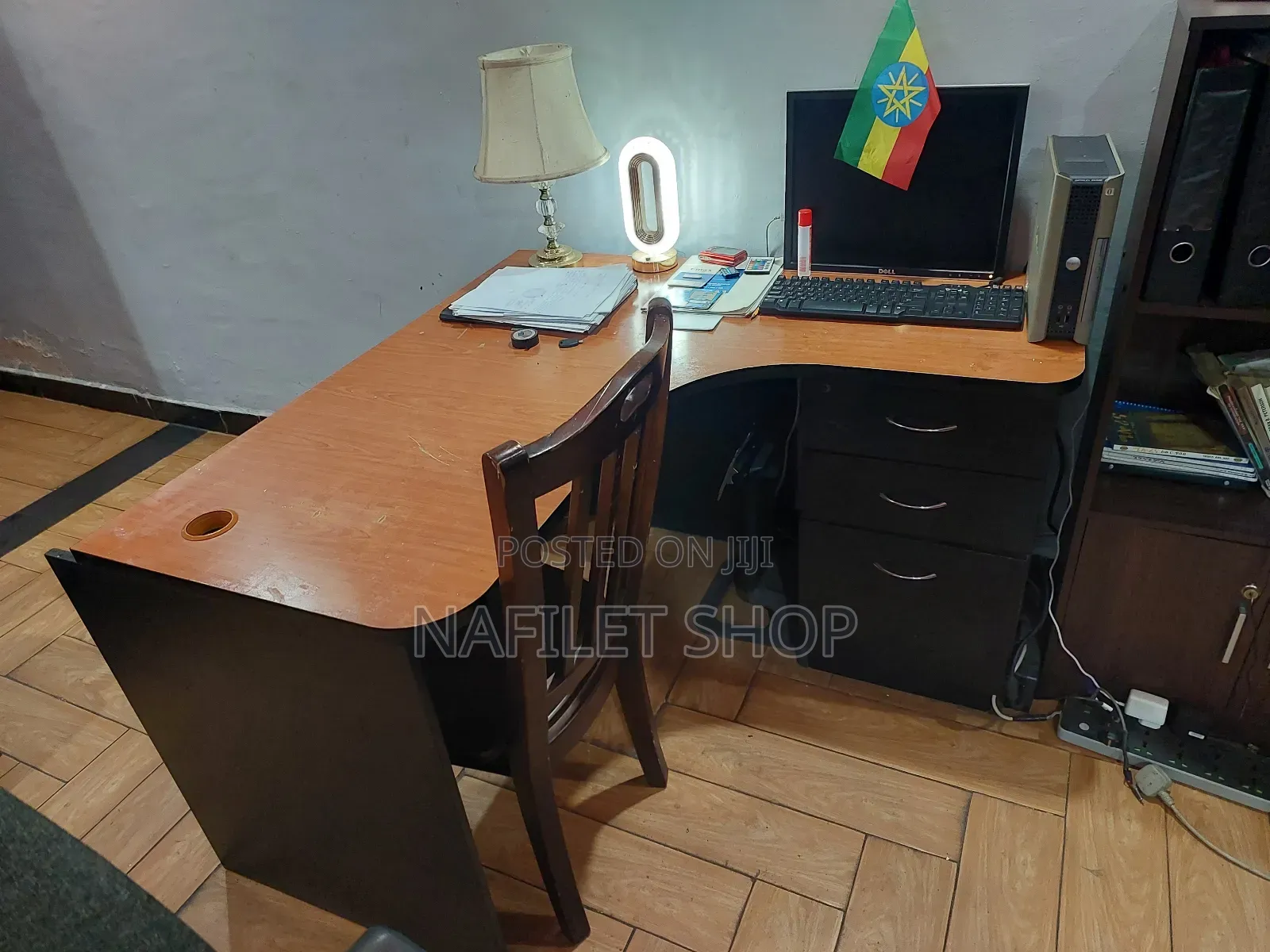 Table ጠረፔዛ (L Shape Computer Desk)