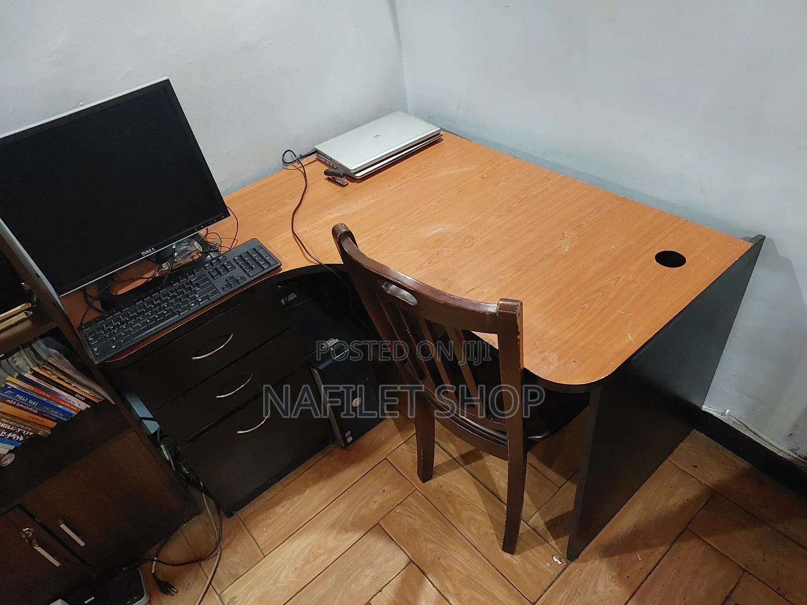 Table ጠረፔዛ (L Shape Computer Desk)
