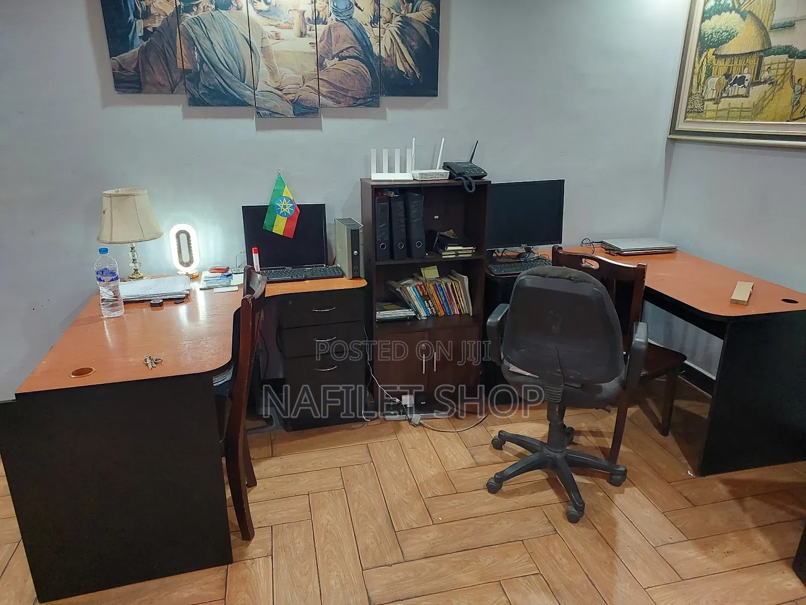 Table ጠረፔዛ (L Shape Computer Desk)