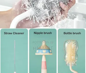 3pcs Silicone Baby Bottle Brush