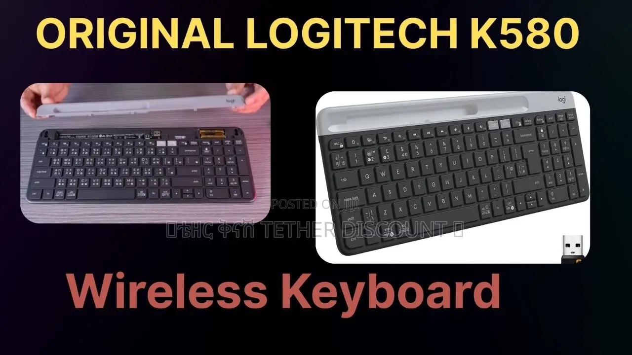 Original Logitech Slim Multi-device Wireless Keyboard, Blackused
