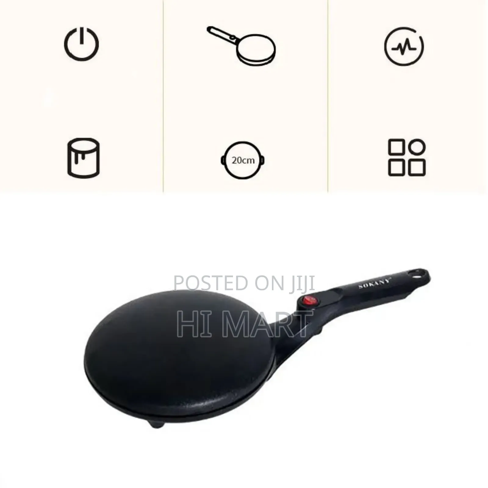 High Quality Sokany Electric Crepe Maker