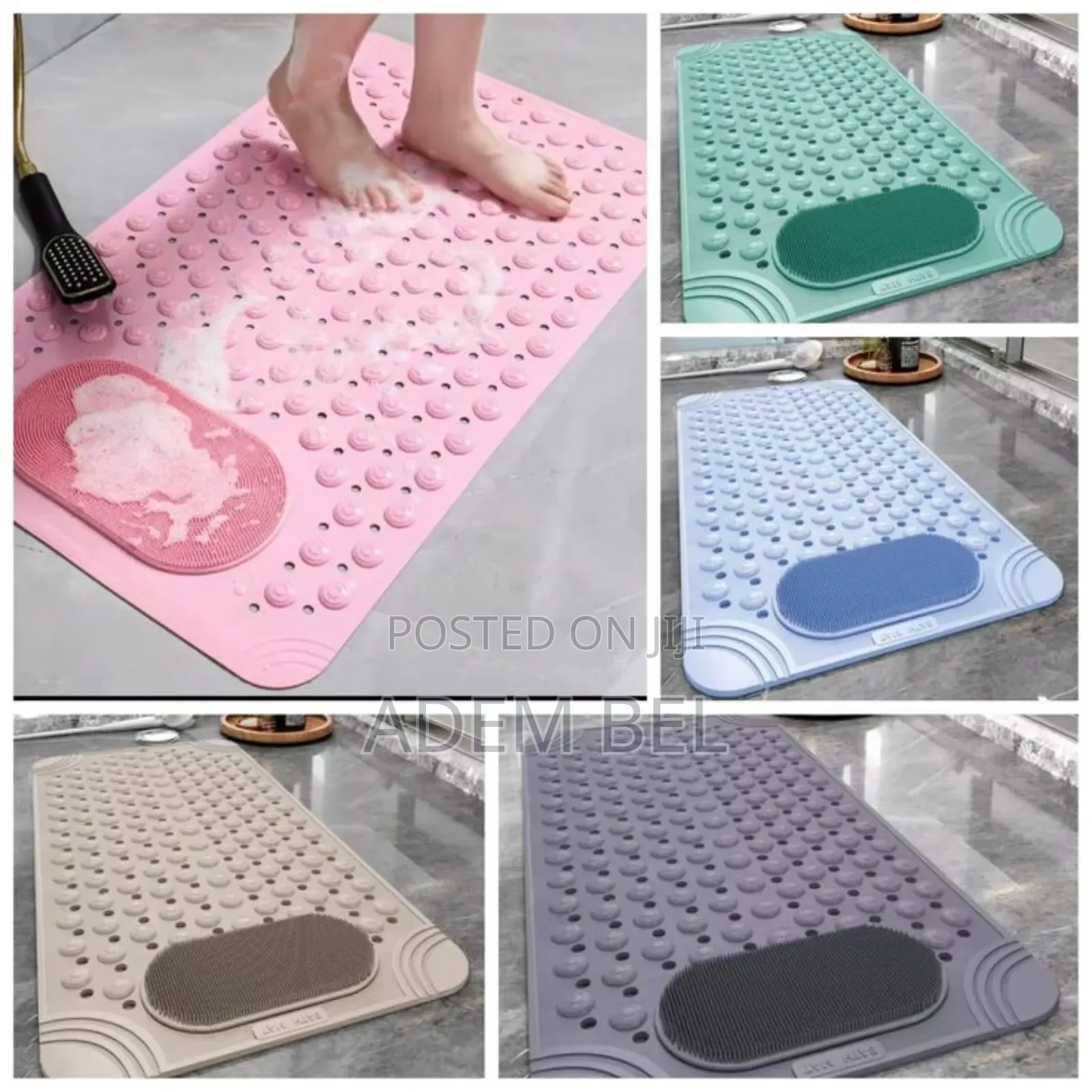Anti-Slip Silver Bathroom Floor Safety Mat / Strips