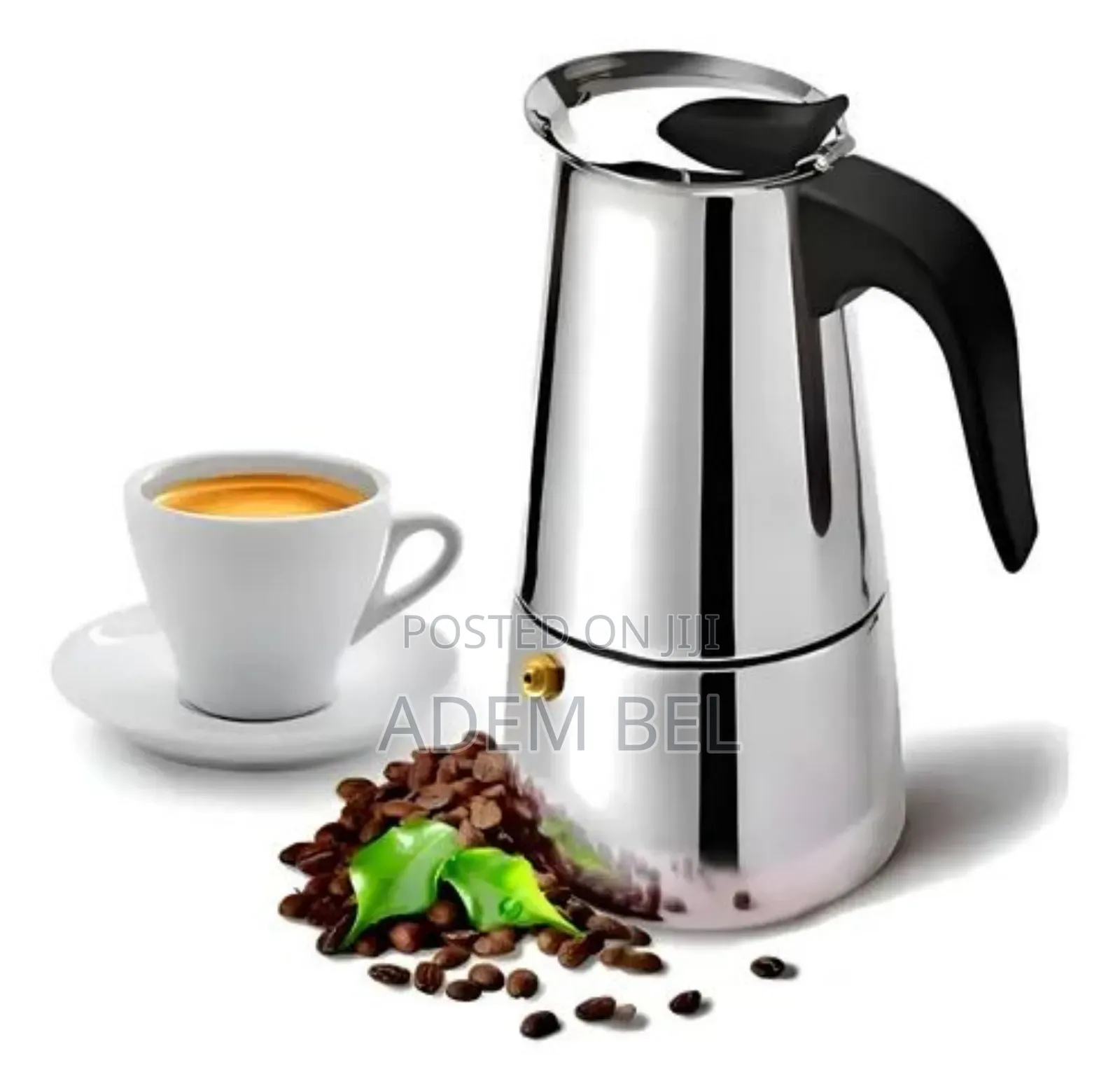 Stainless Steel Espresso Maker – Classic Stovetop Coffee Brewer